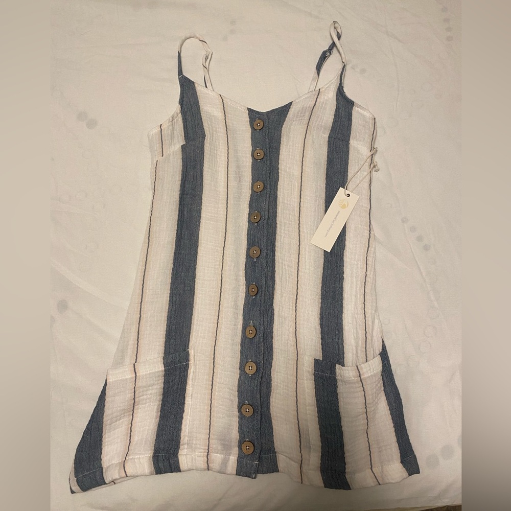 Ocean Drive mini linen dress, size small NWT